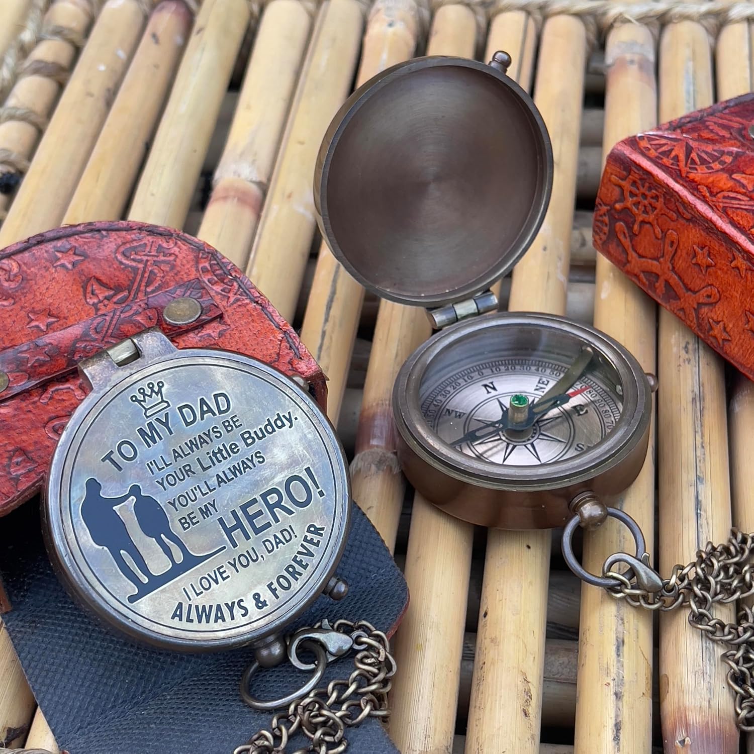 Best Dad for Father/Father’s Birthday Gifts/Father’s Compass/Father’s Retirement Gifts/Thanksgiving Gift for Father