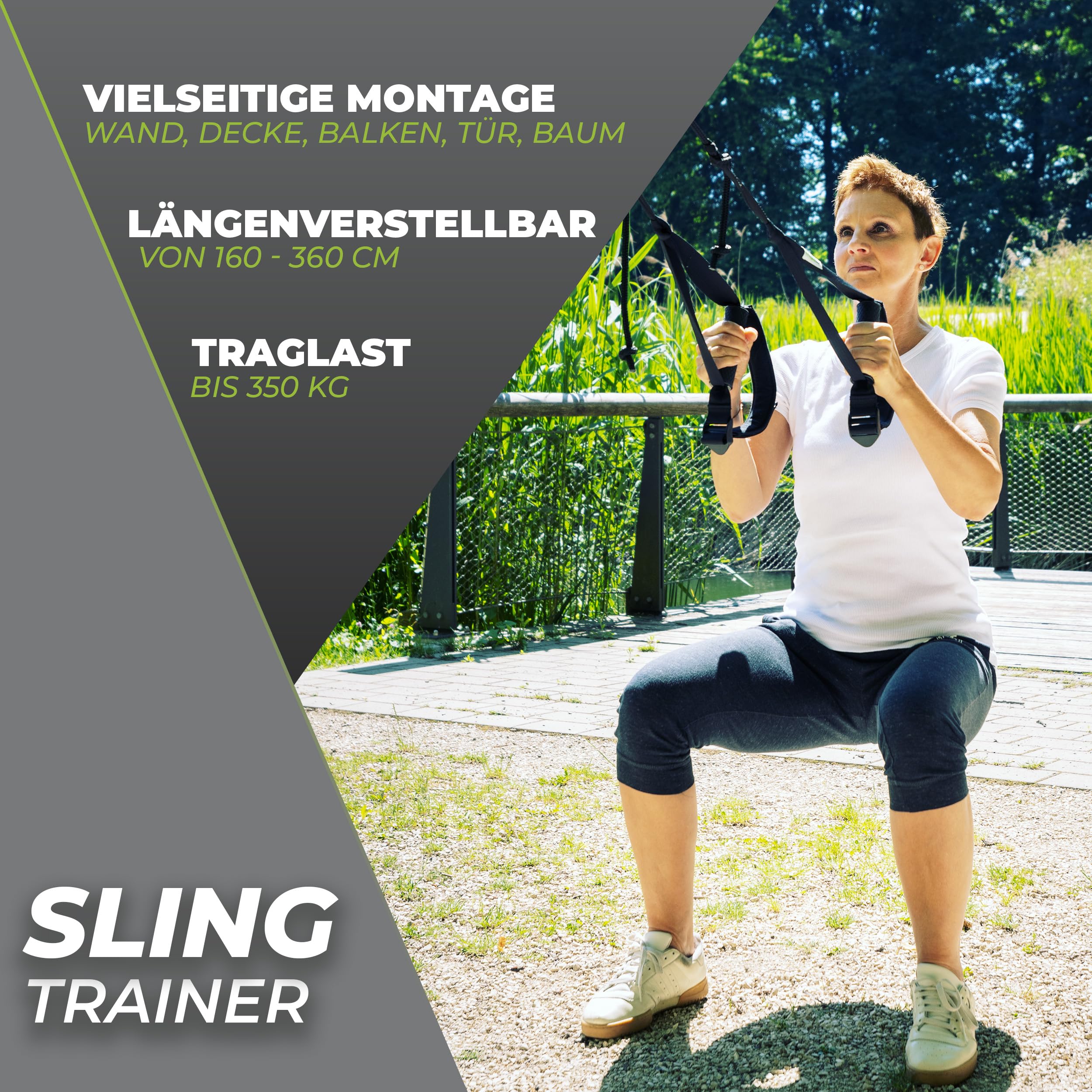 eaglefit - Premium Sling-Trainer „Flex“ Komplettsystem für Zuhause & Unterwegs inkl. Umlenkrolle, Türanker, Wand- oder Deckenhalterung & Zubehör - Vielseitige Befestigung