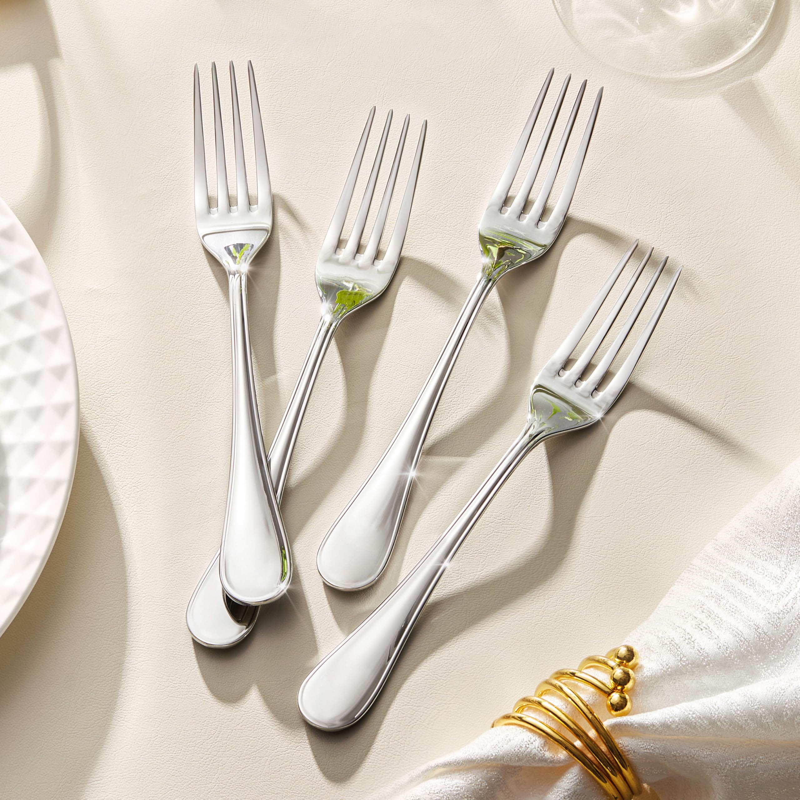 12-Piece 8-Inch Teardrop Dinner Forks Set, 18/10 Stainless Steel Table Fork — Amazon image 2