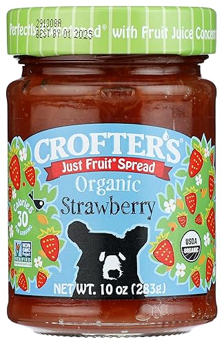 CROFTERS Crema orgánica de fruta de fresa, 10 onzas