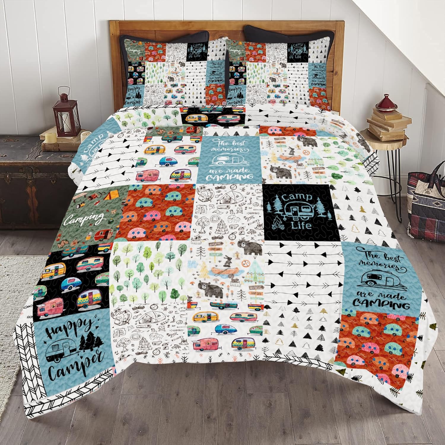 Camping Life Quilt Bedding Camping Bedding, Camping