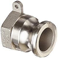 Vista 4 de Dixon 100-A-SS Acero Inoxidable 316 Boss-Lock Tipo A Leva y Ranura Manguera de Acoplamiento, Enchufe de 1" x 1" NPT Hembra