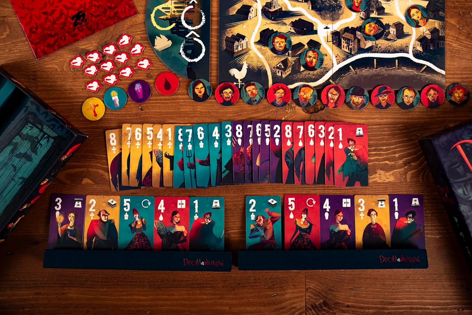 25th Century Games Dracula vs Van Helsing – Intense 2-Player Strategy Duel Card and Board Game, Gothic Horror Theme, for Ages 10+ and 2 Players