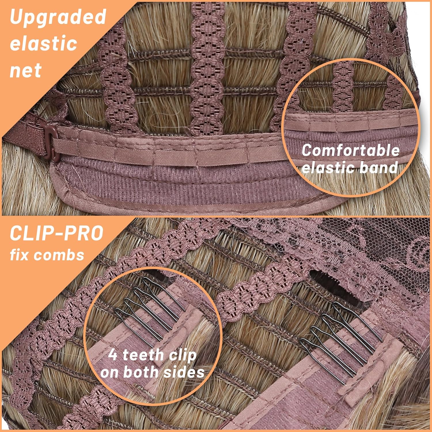 Vomella Dirty Blonde Wig with Bangs 26 Inch Long Curly Wavy Wigs for Women Natural Looking Synthetic Heat Resistant Wig for Daily Party Use - Image 7