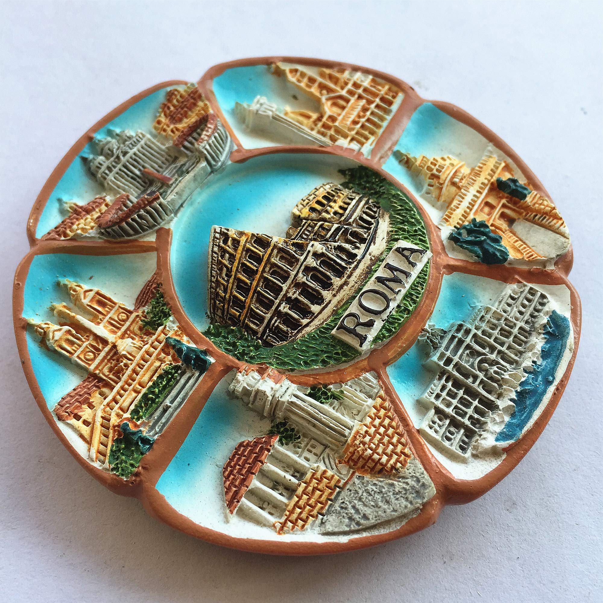 Calamita 3D Arezzo Toscana Italia frigorifero souvenir viaggio decorazione frigorifero adesivo magnetico dipinto a mano artigianato