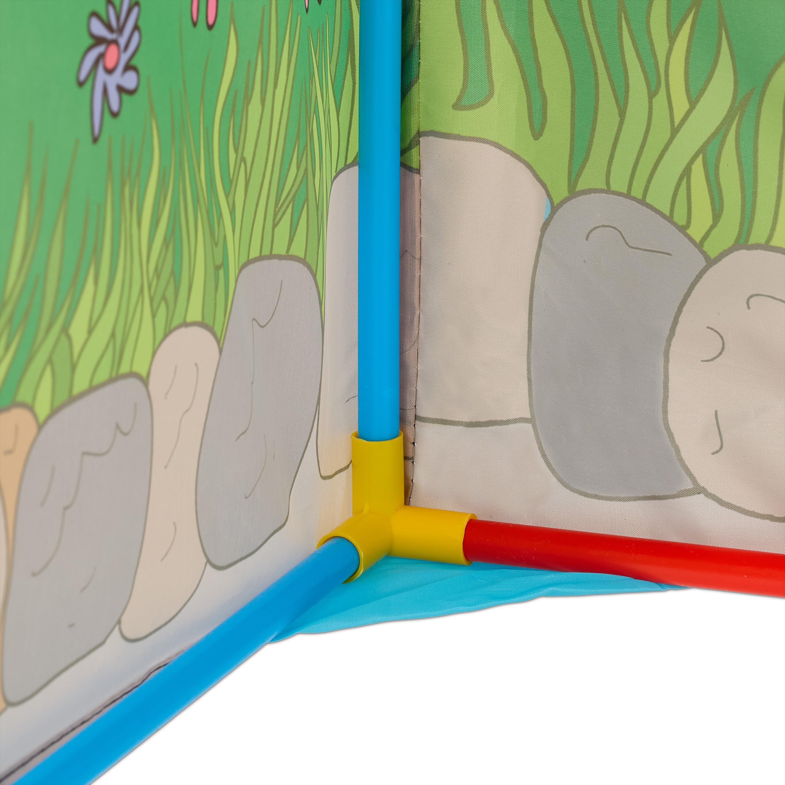 Relaxdays Tienda Campaña Infantil Casa de Campo, Casita Juguete Niños, 2 Entradas, Interior, 103x96x75 cm, Multicolor