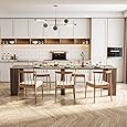 Extendable Dining Table for 2-12, 20"-118" Large Dining Table, Mid Century Modern Farmhouse Console Tables, Wood Foldable Kitchen Tables for Entryway, Dining Room, Living Room, Kitchen, Space Saving