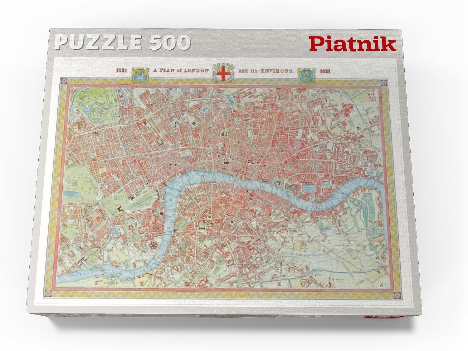 MyPuzzle Piatnik: City Map of London, 1831 - Premium 500 Piece Jigsaw Puzzle for Adults