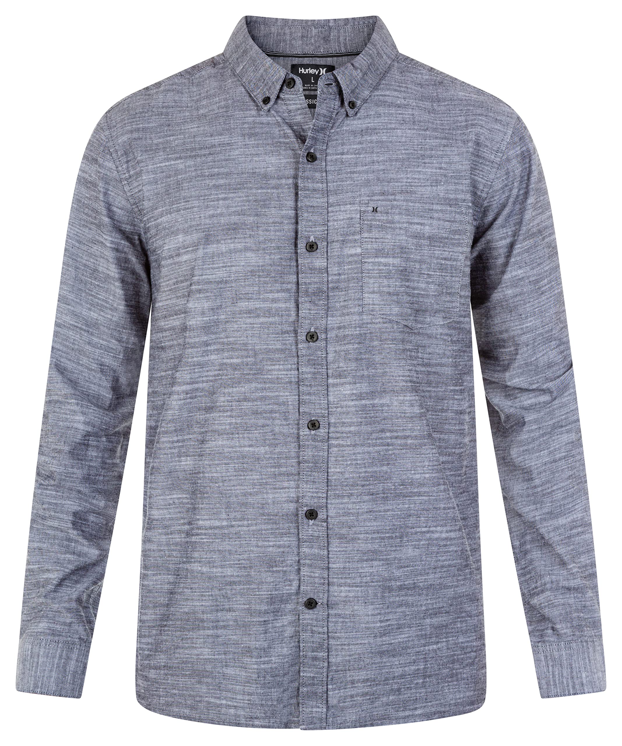 Hurley M One and Only LS Camisa de Manga Larga Hombre (Pack de 1)