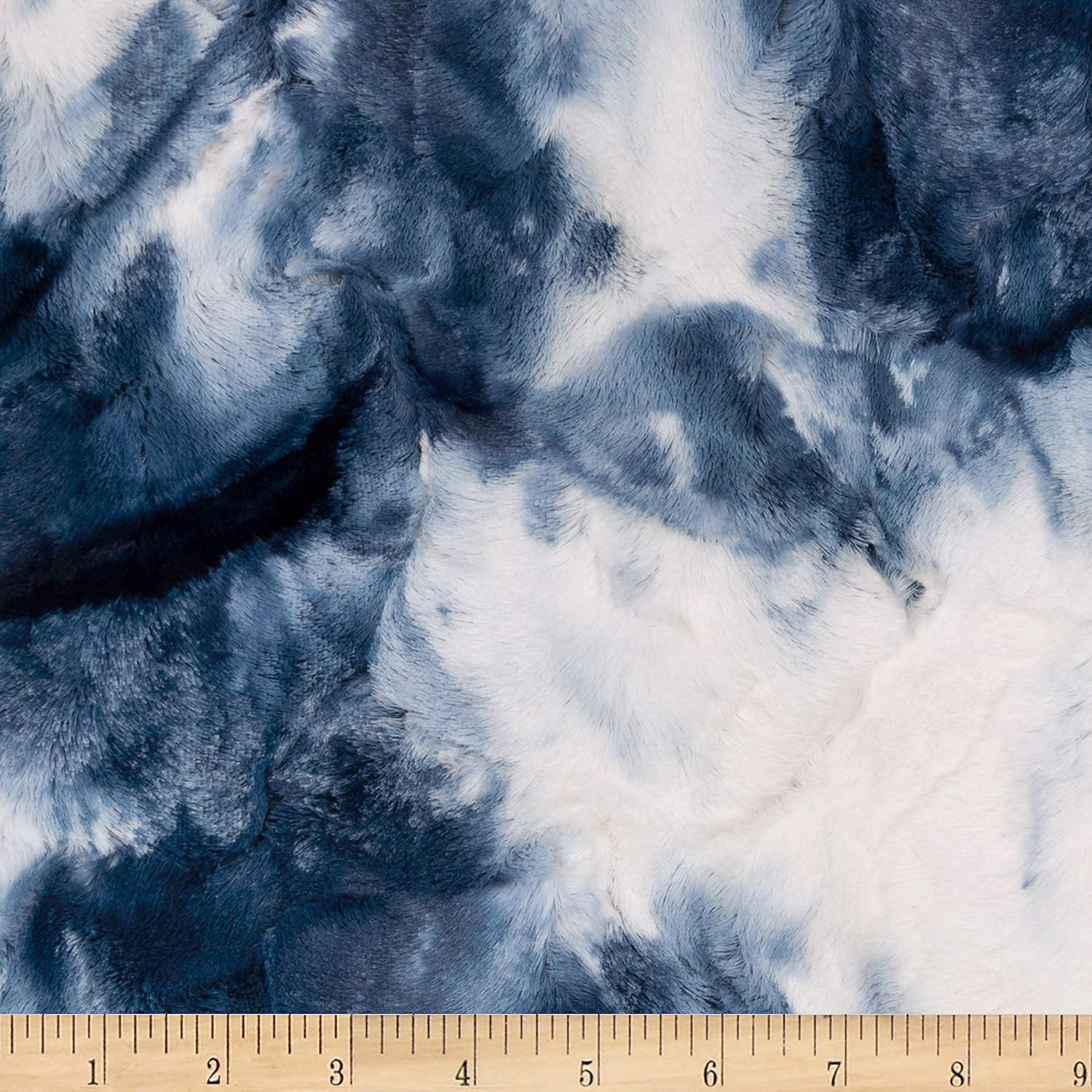 Shannon Minky Luxe Cuddle Sorbet Blue Print, Fabric by the Yard