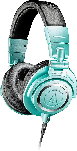 Audio-Technica ATH-M50xIB Professional Studio Monitor Headphones, Ice Blue...