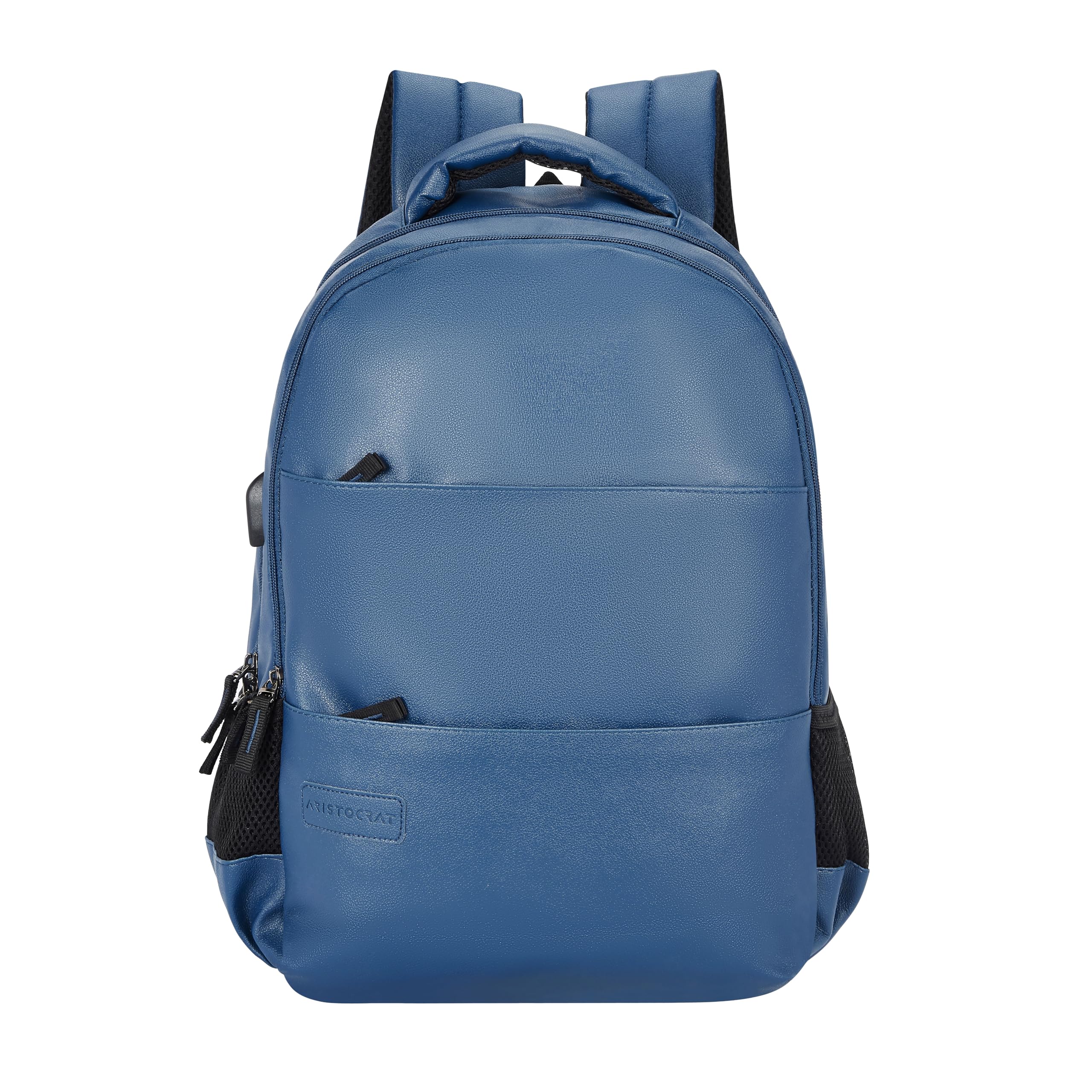 Aristocrat Laptop Backpack 28L With Rain Cover, 2 Spacious Main Compartments, 2 Quick Access Pocket & USB Charging Port | Blue | Classic (B0B5YG4VLZ) Amazon Price History, Amazon Price Tracker