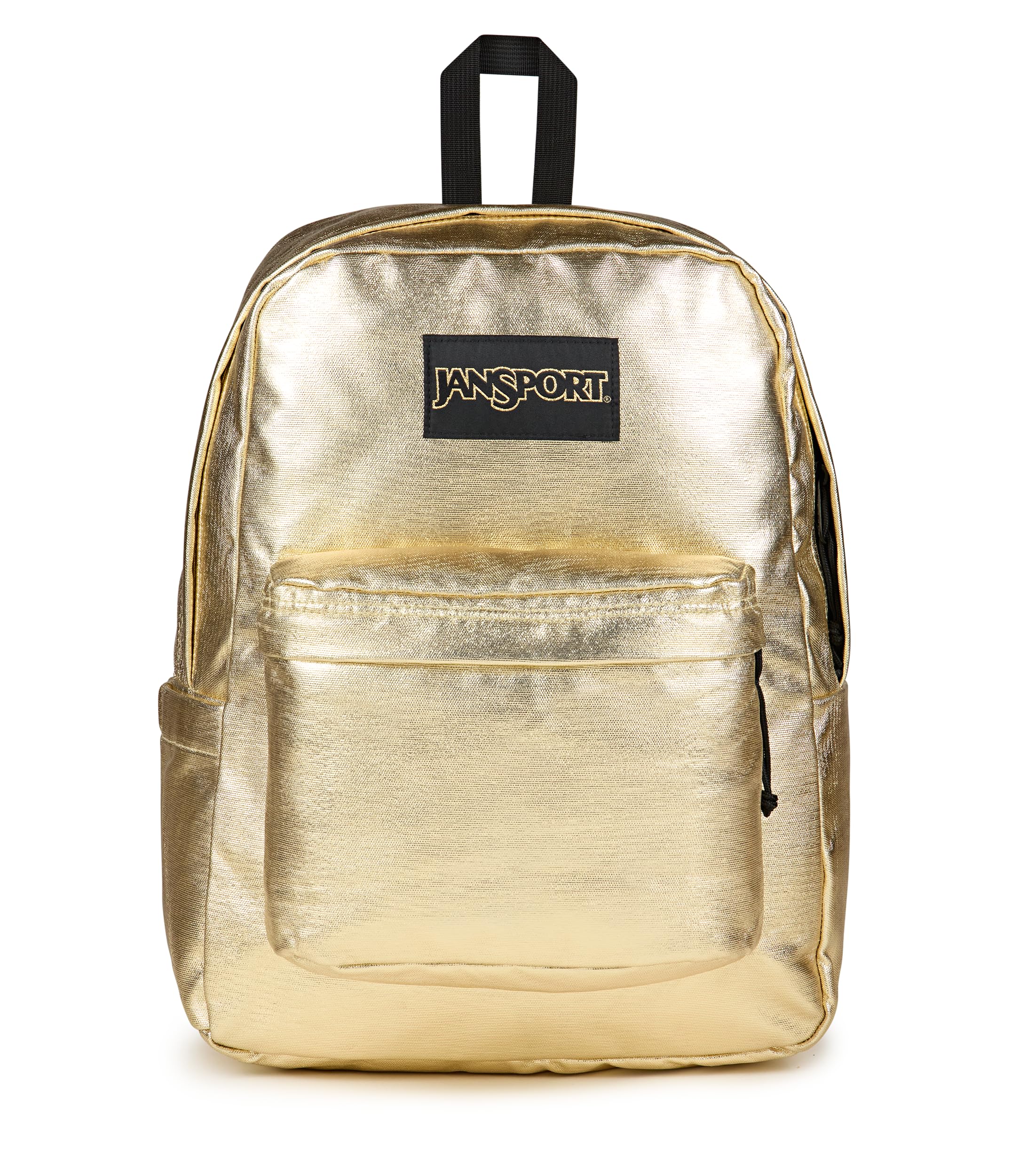 JanSportSuperbreak Plus FX Backpack - Work, Travel, or Laptop Bag with Water Bottle Pocket - Surreal Shine​ Gold