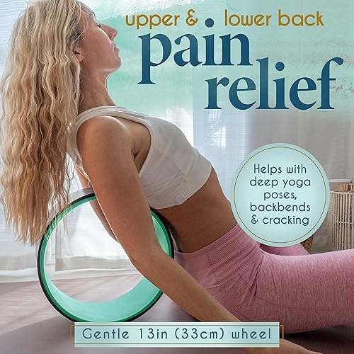 Miniatura 4 de Florensi Rodillo de espalda  Estirador de espalda, galleta de espalda, rueda de yoga, masajeador de tejido profundo  para aliviar el dolor de
