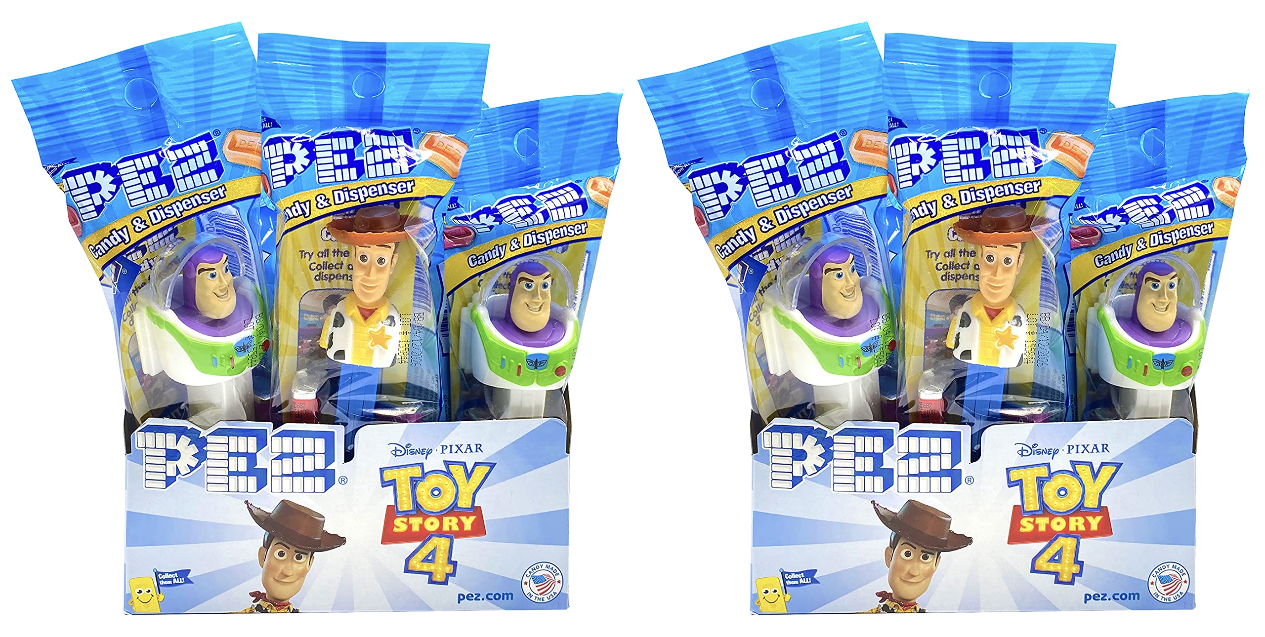 PEZ Toy Story 4 Candy Dispensers Individually Wrapped PEZ Candy and Dispensers 24 Pack