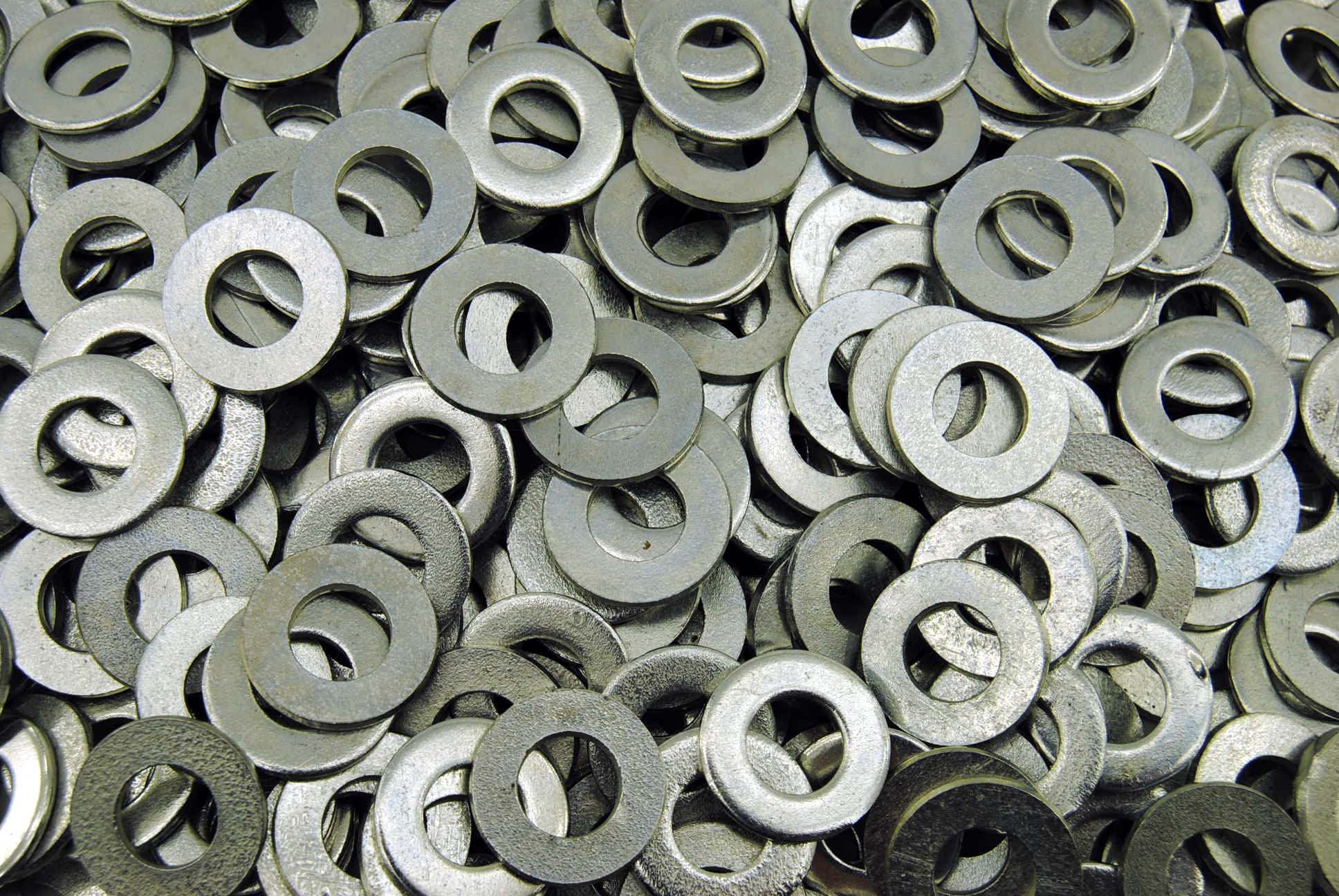SAE Flat Washers - 1/2 Inch Zinc Plated Steel, Pack Of 40