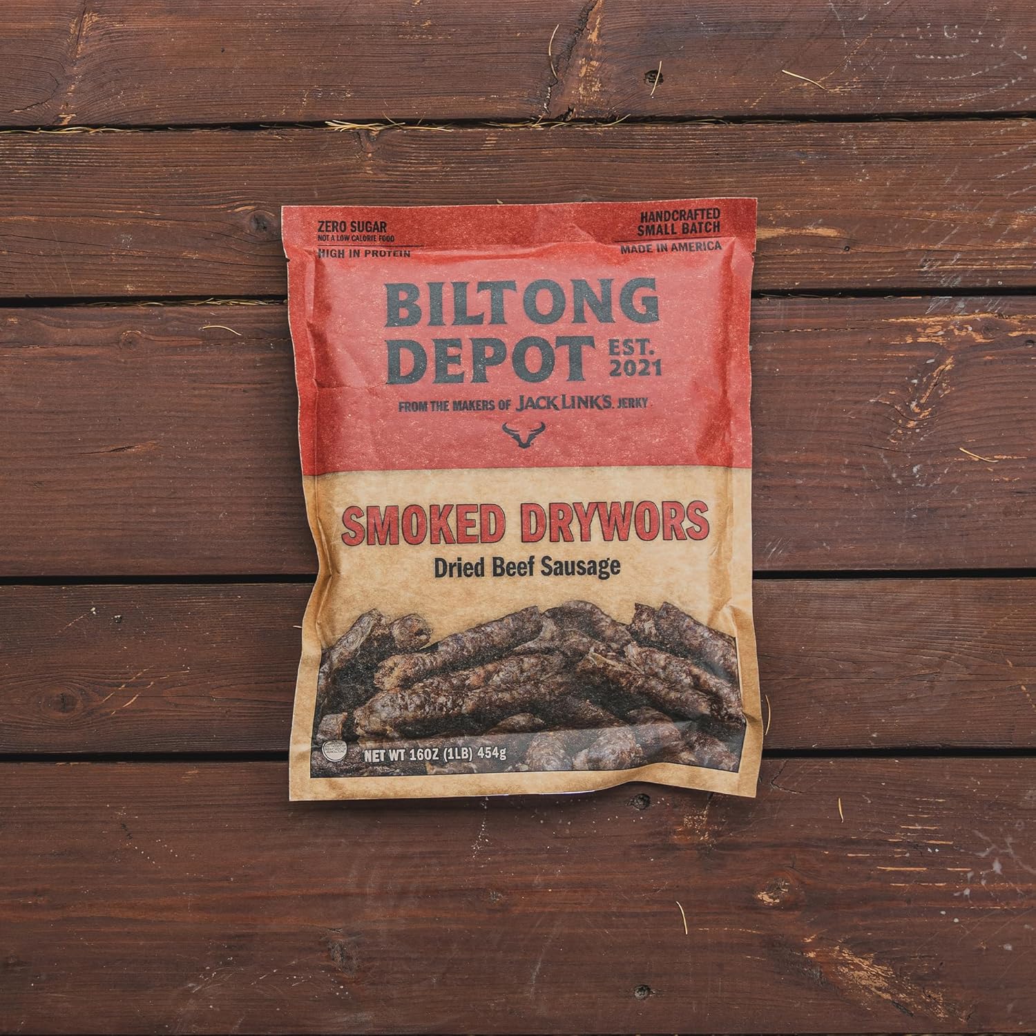 Biltong Depot Smoked Drywors - 1 lb (16oz) | South African Air-Dried Beef Snack Sticks | High Protein | Keto and Paleo Friendly | Zero Sugar | Gluten Free | No Artificial Preservatives | No MSG