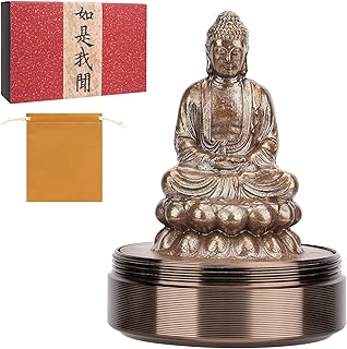 Mini Brass Buddha Statue Fragrance Gift Set – Portable Small Buddhist Figurine for Travel, Meditation, Home Décor Shakyamuni Statue, Meditation Accessories, Feng Shui Spiritual Zen Decor