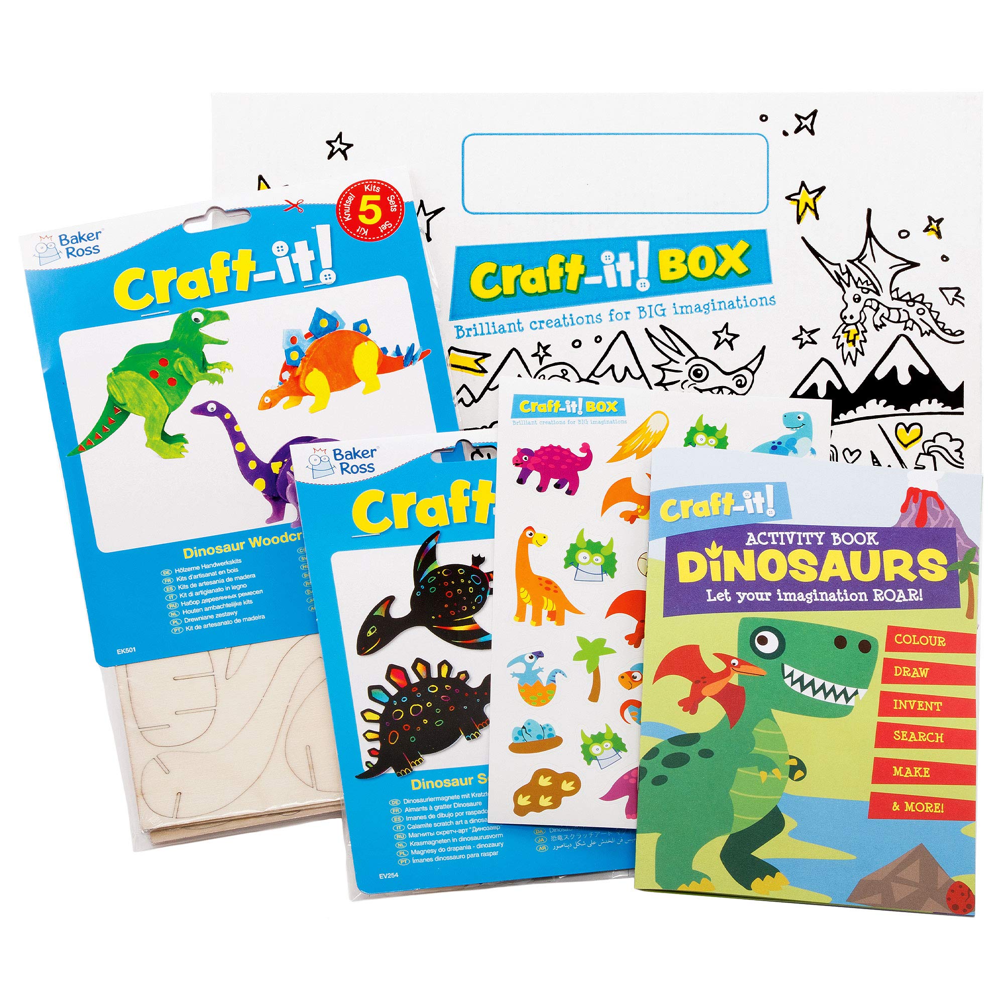 Baker RossCBS009 Dinosaur Craft Box - Creative Arts and Crafts Activities for Kids