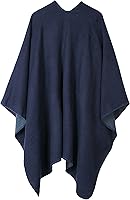 Vista 196 de Urban CoCo Poncho de colores para mujer, chal con frente abierto, color en bloques