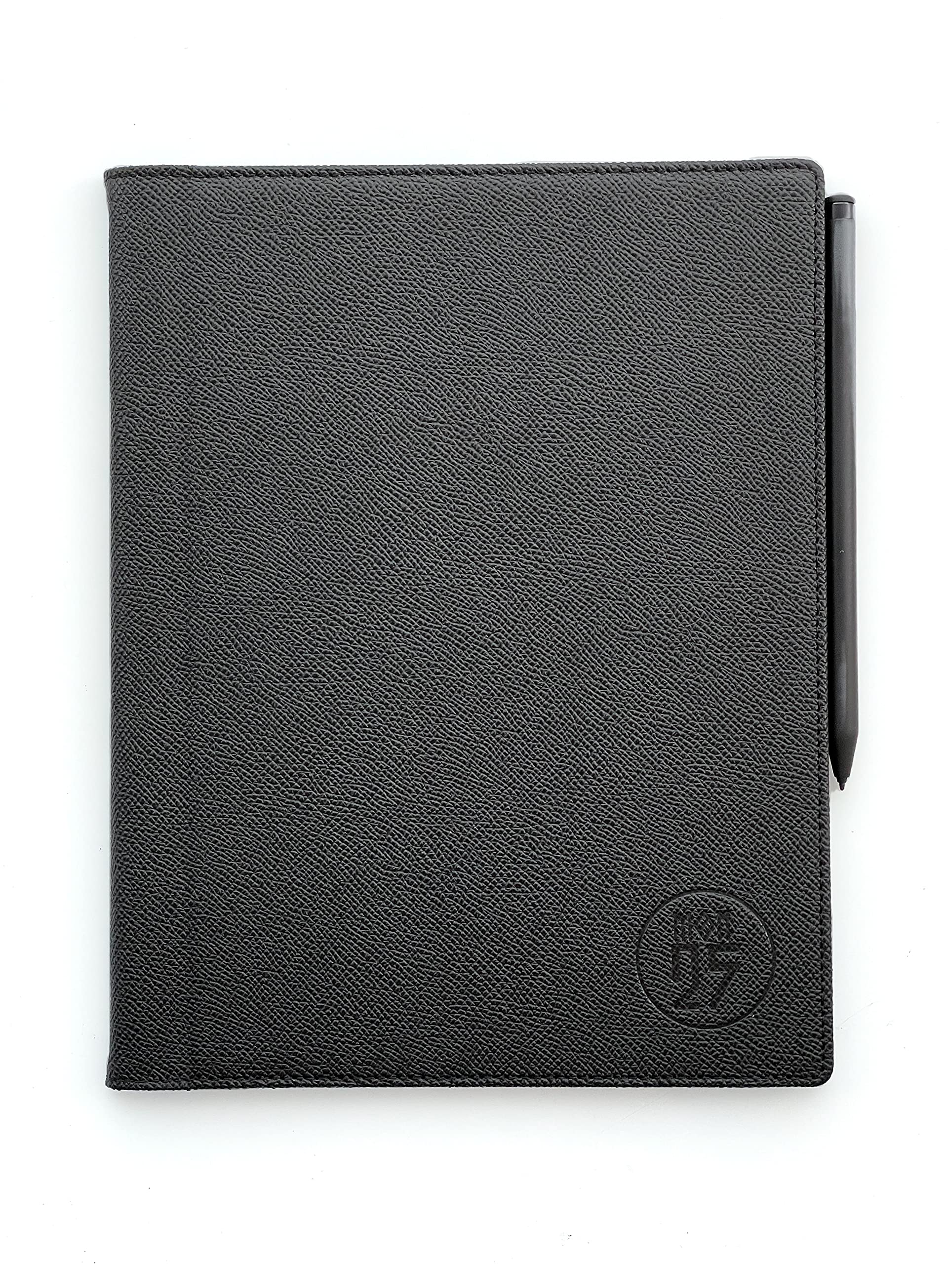 MON25 Magnetic Folio Case Ultra Slim Book Folio for Remarkable2 - Leather (Black Saffiano)