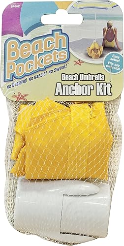 ANCLA DE PARAGUAS CON BOLSILLOS DE PLAYA