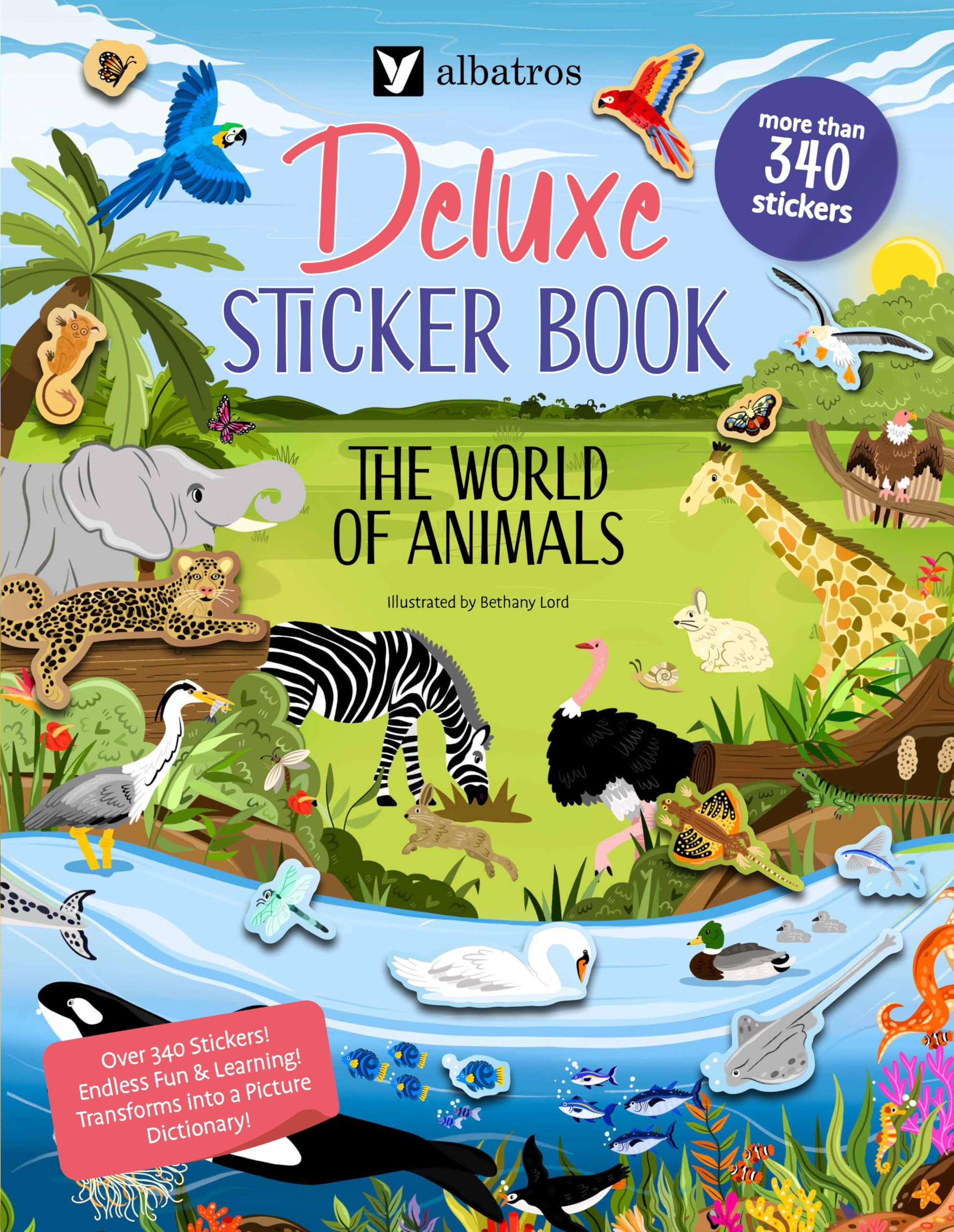 Deluxe Sticker Book: The World of Animals (Deluxe Sticker Books)