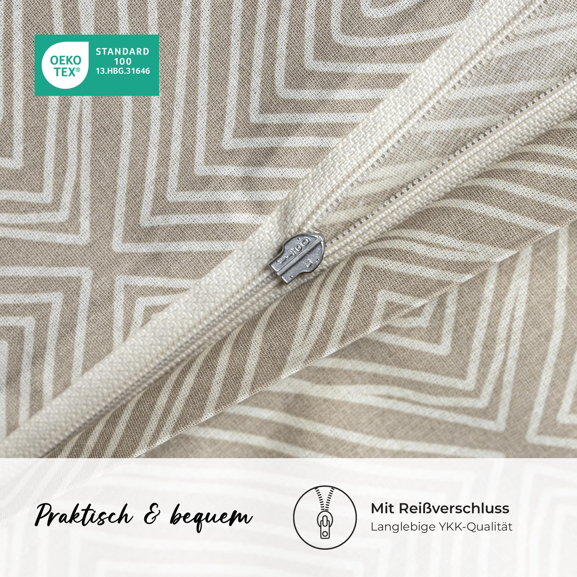 Ropa de cama prémium de 135x200 cm, 100 % transpirable, agradable algodón con cremallera, color turquesa, azul claro, 2 piezas, funda nórdica de 135x200 cm + funda de almohada de 80x80 cm