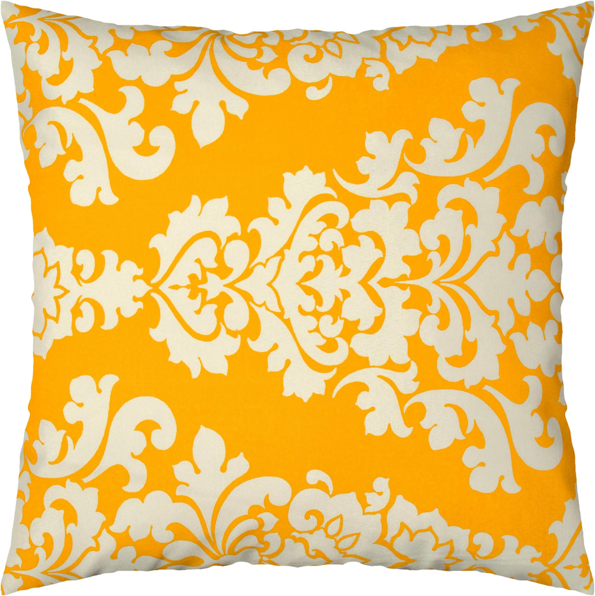 JinStyles Outdoor Accent Decorative Throw Pillow Cover, Square, Corn Yellow, 26 x 26, 1 Cover