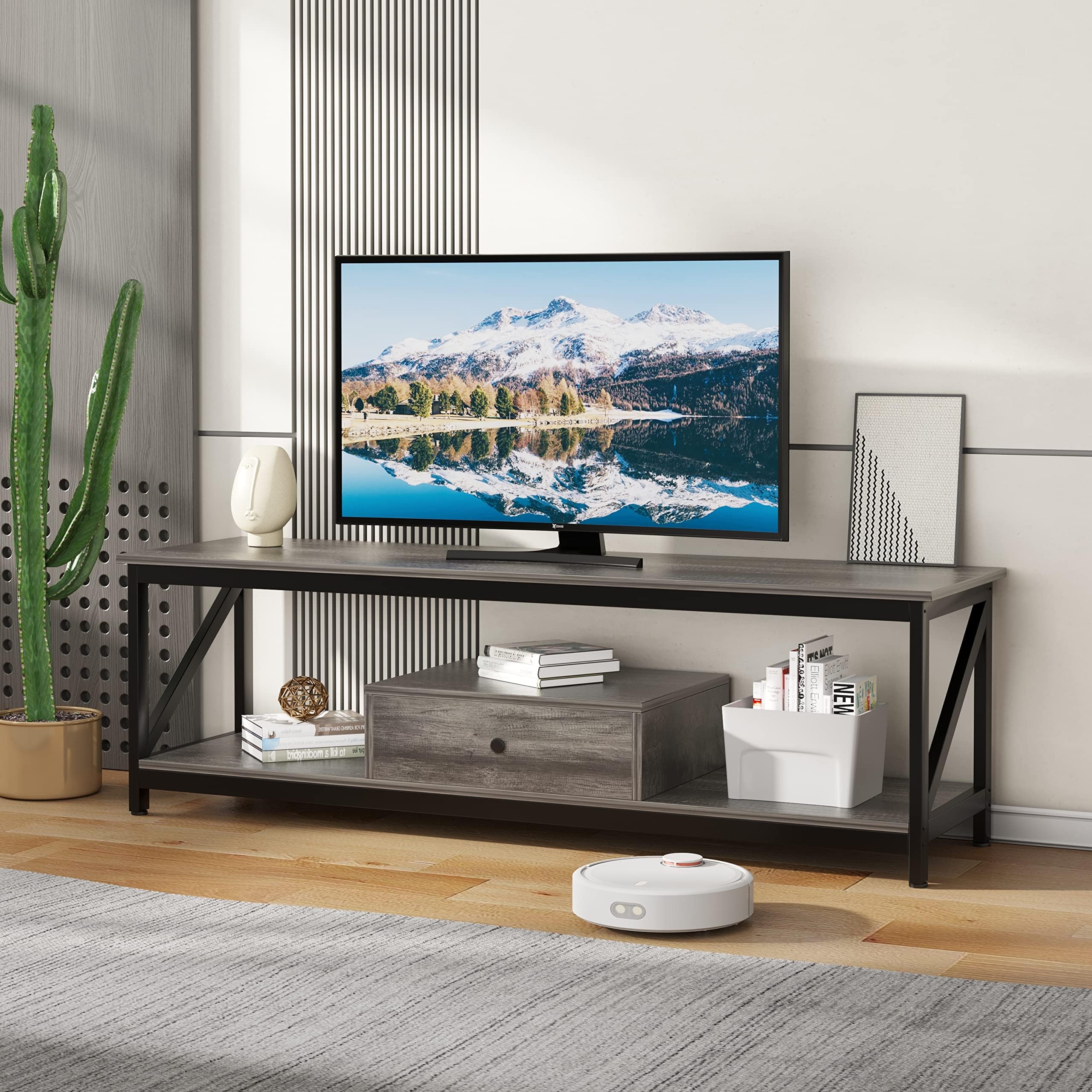 WLIVE Mobile TV, Table De Télévision Jusqu'à 55" Avec Armoire De