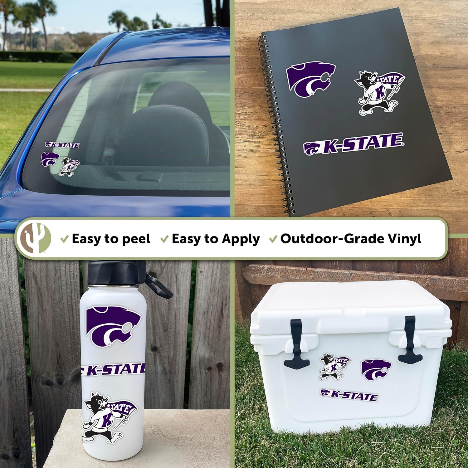 Desert Cactus Kansas State University Sticker Wildcats K-State Vinyl Decals Laptop Water Bottle Car Scrapbook T5 (Type 5-1) - Image 2