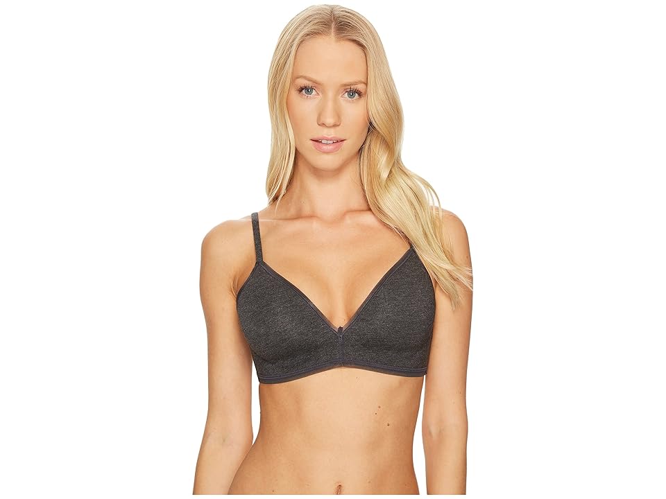 

OnGossamer Cabana Cotton Lounge Wire Free Bra G5052 (Charcoal Heather) Women's Bra
