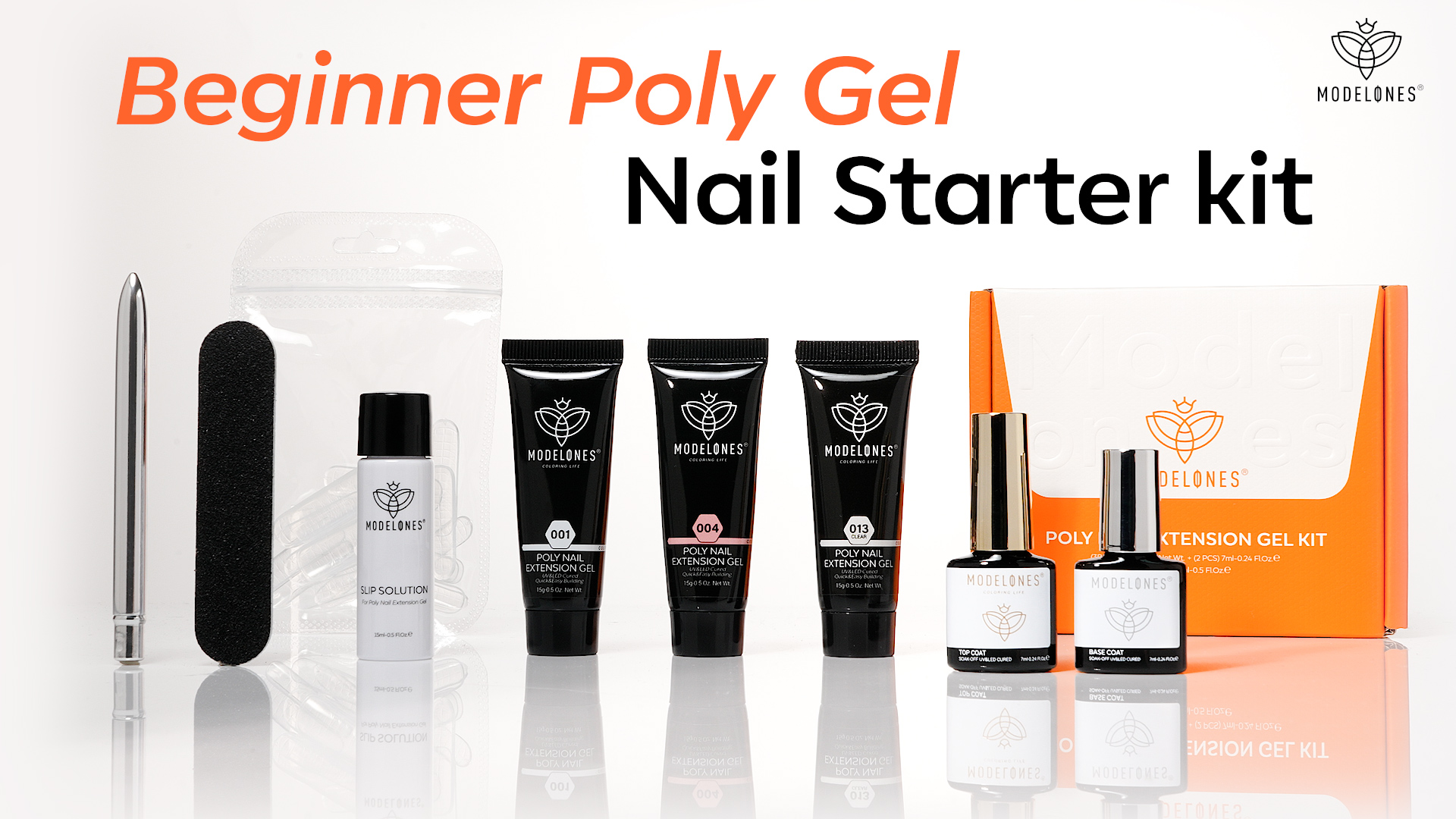 Amazon.com: Modelones Poly Gel Nail Kit 3 Colors Clear White