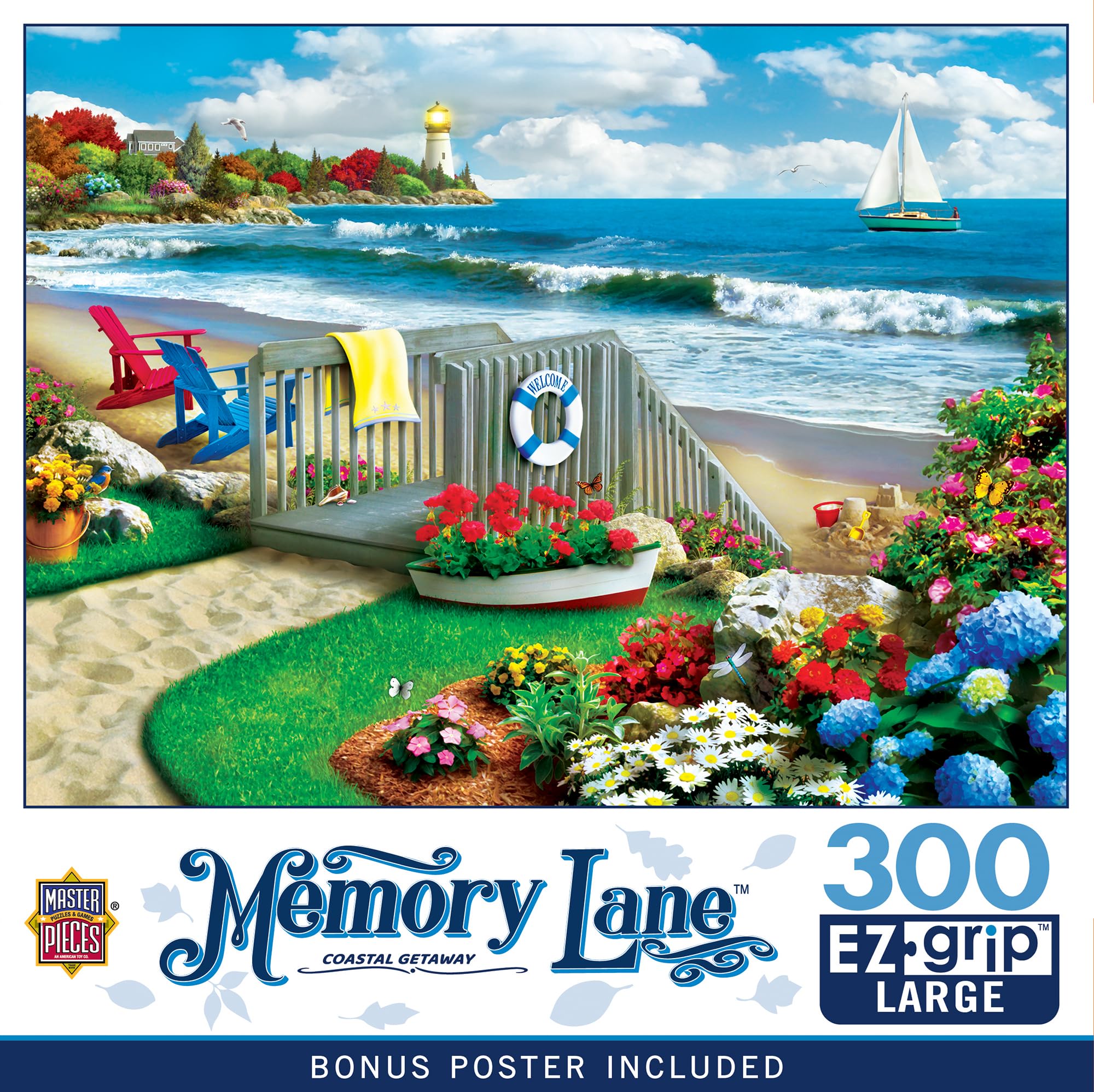 Amazon.com: MasterPieces 300 Piece EZ Grip Jigsaw Puzzle – Coastal