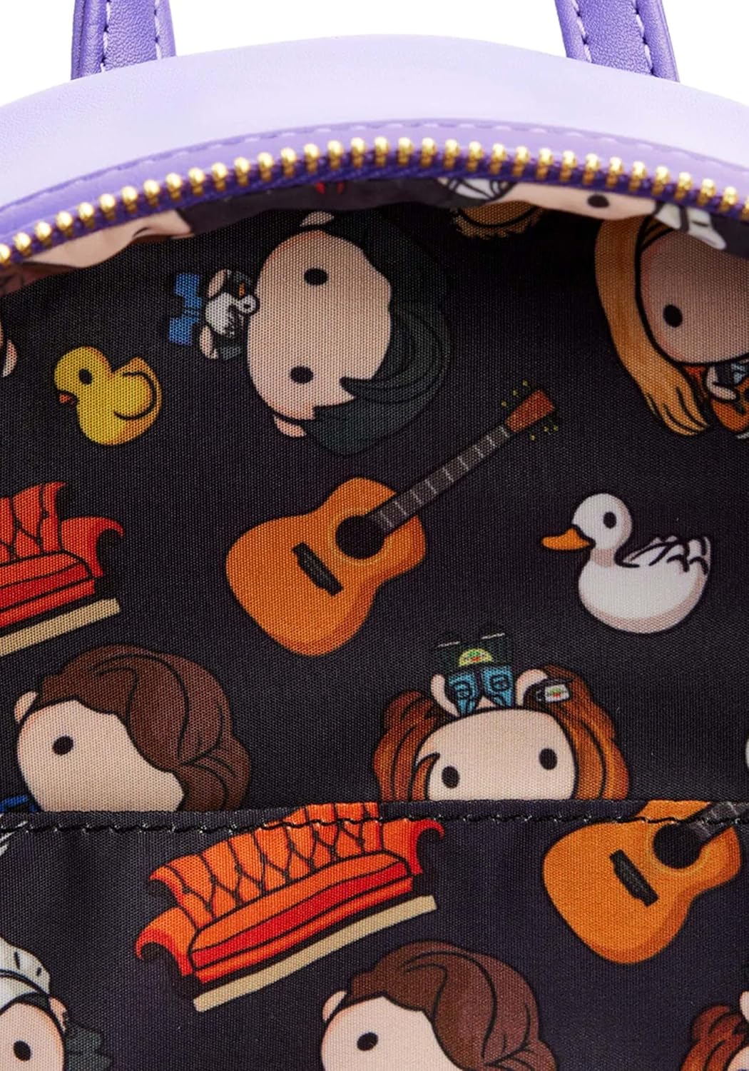 Loungefly Friends TV Series Front Door Chibi Art Womens Double Strap Shoulder Bag Purse - Image 7