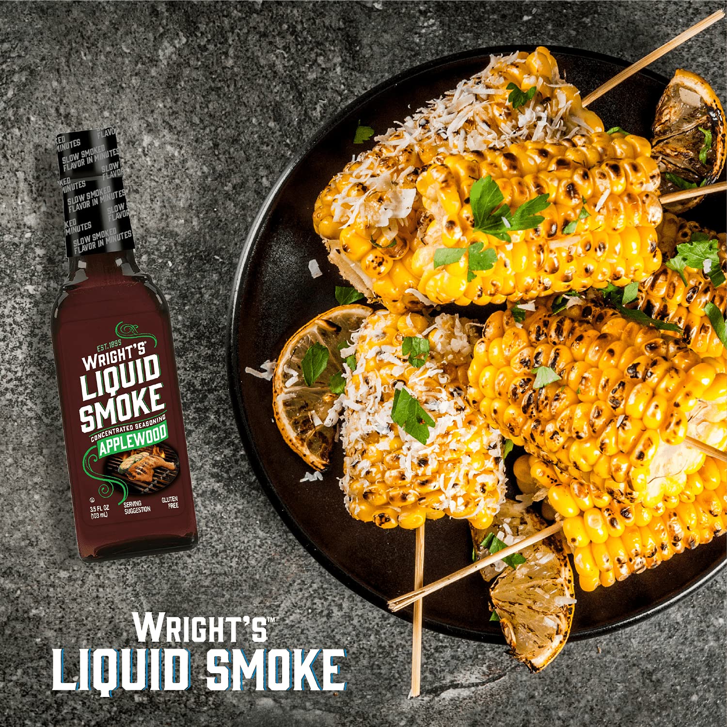 Wright's Liquid Smoke, Applewood, 3.5 Ounce (Pack of 12)
