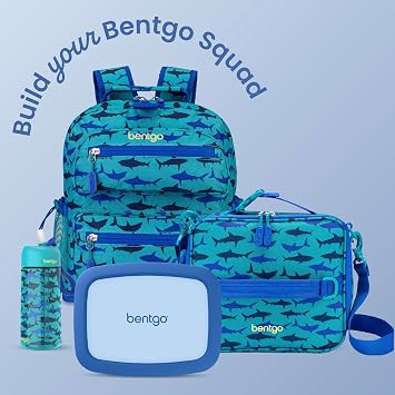 Bentgo Kids Childrens Lunch Box - Bento-styled Lunch Solution Offers Durable, Leak-proof, On-the-go Meal and Snack Packing Blue by Bentgo