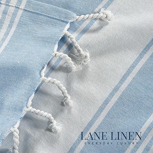 Vista 147 de LANE LINEN Juego de 6 toallas de playa turcas para mujer, tamaño grande, 39 x 71 pulgadas, prelavadas, no se encogen, no se encogen, sin arena