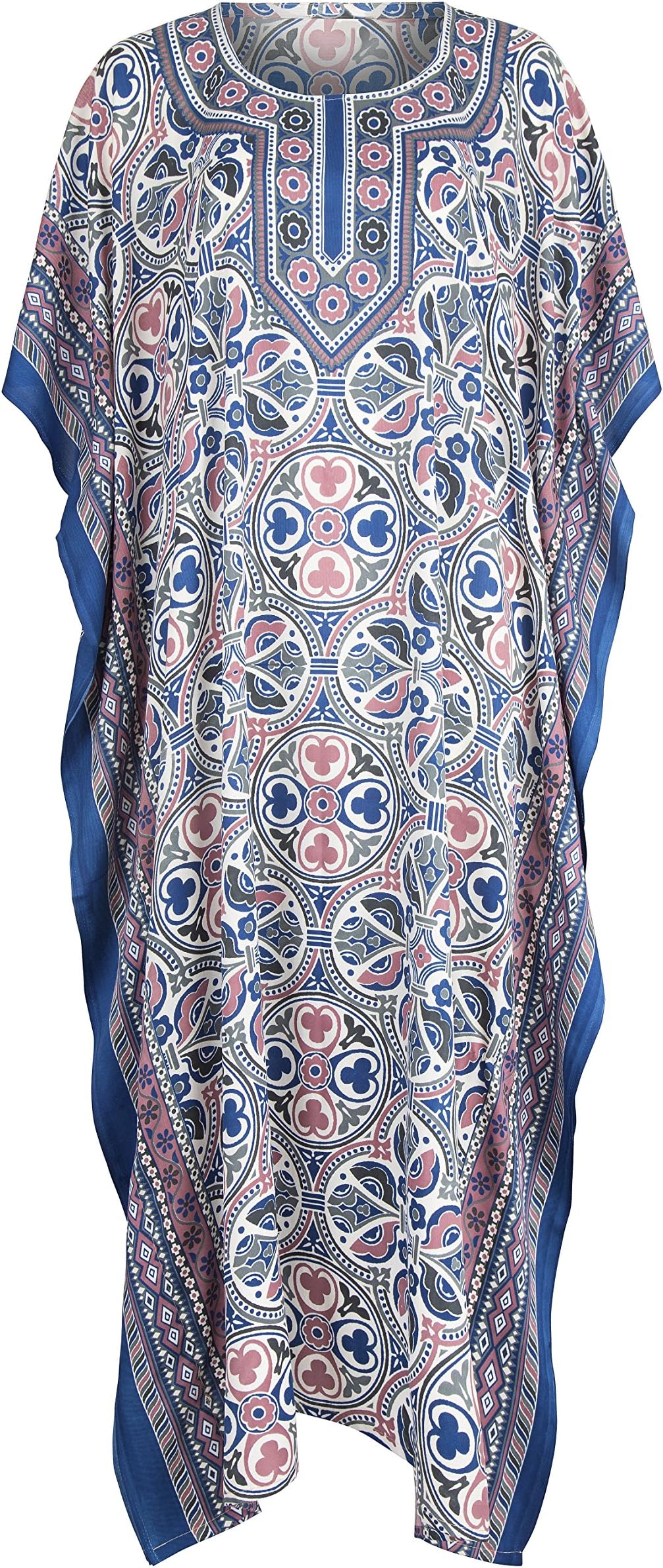 Floral Print Long Kaftan Plus Size Maxi Dress
