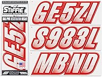 Vista 22 de Stiffie Techtron Vino/Negro 7,6 cm Adhesivos para Registro de Barcos y Motos Acuáticas • Pegatinas de Números y Letras