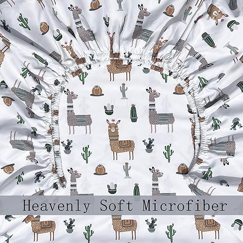 Miniatura 4 de AMROSE Paquete de 3 sábanas suaves y celestiales para cuna, de 28 x 52 pulgadas, para cuna y colchón de niño pequeño, microfibra suave y