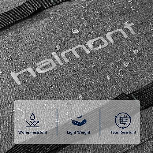 Miniatura 9 de Haimont Mochila enrollable para hombres y mujeres, resistente al agua, mochila de viaje casual con compartimento para laptop, 20L, Negro -, Mochilas