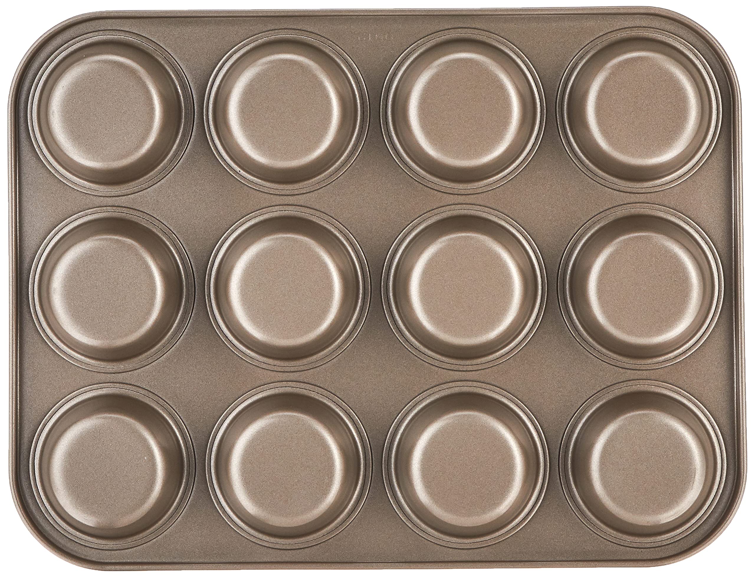 Cuisinart AMB-12MPCH Chef's Classic - Molde antiadherente para magdalenas (12 tazas), color champán