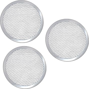 Pizza Baking Screens, Aluminum Seamless Pizza Baking Screens, Mesh Pizza Baking Pans, Set of 3 10 Inch