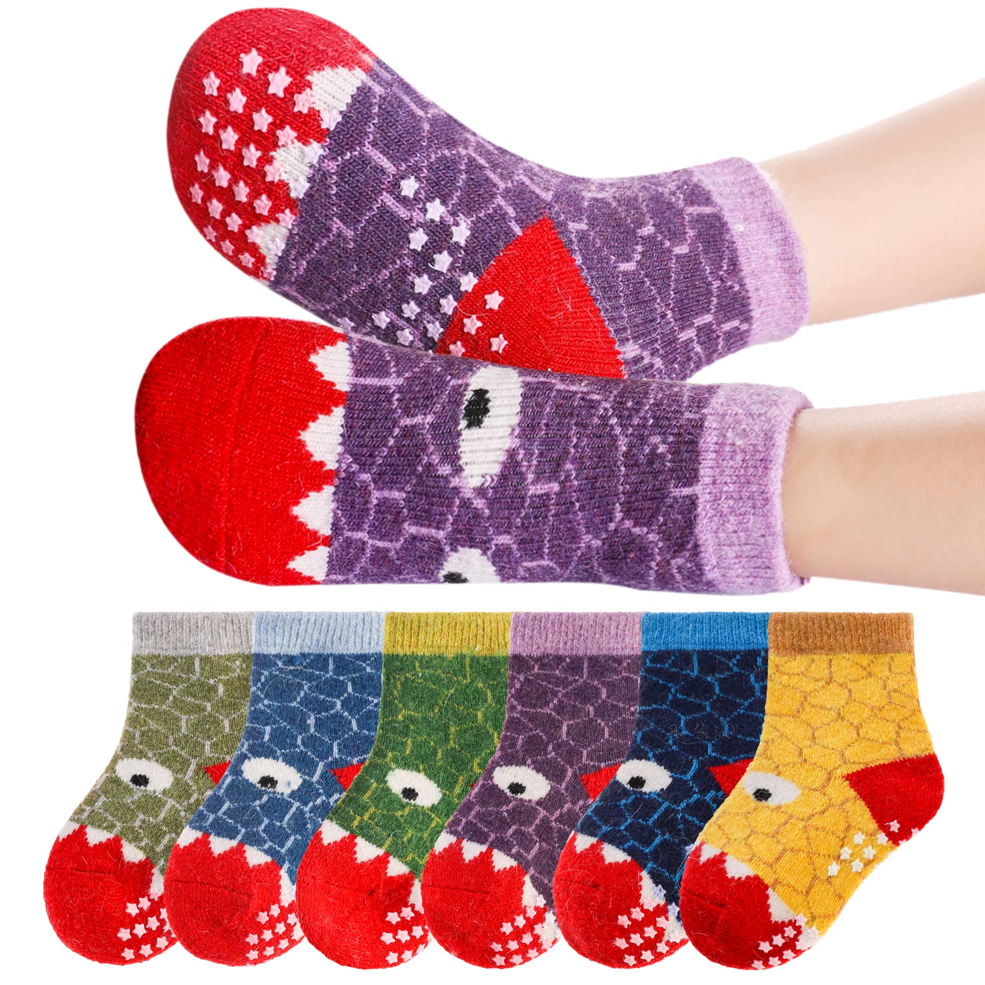 Photo 1 of 6 Pairs Baby Boy Girl Non Slip Socks