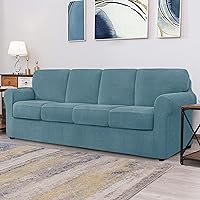 Vista 118 de CHUN YI - Funda elástica para sofá (7 piezas), funda para sofá de 3 plazas con tres respaldos y cojines separados con banda elástica, tela jacquard