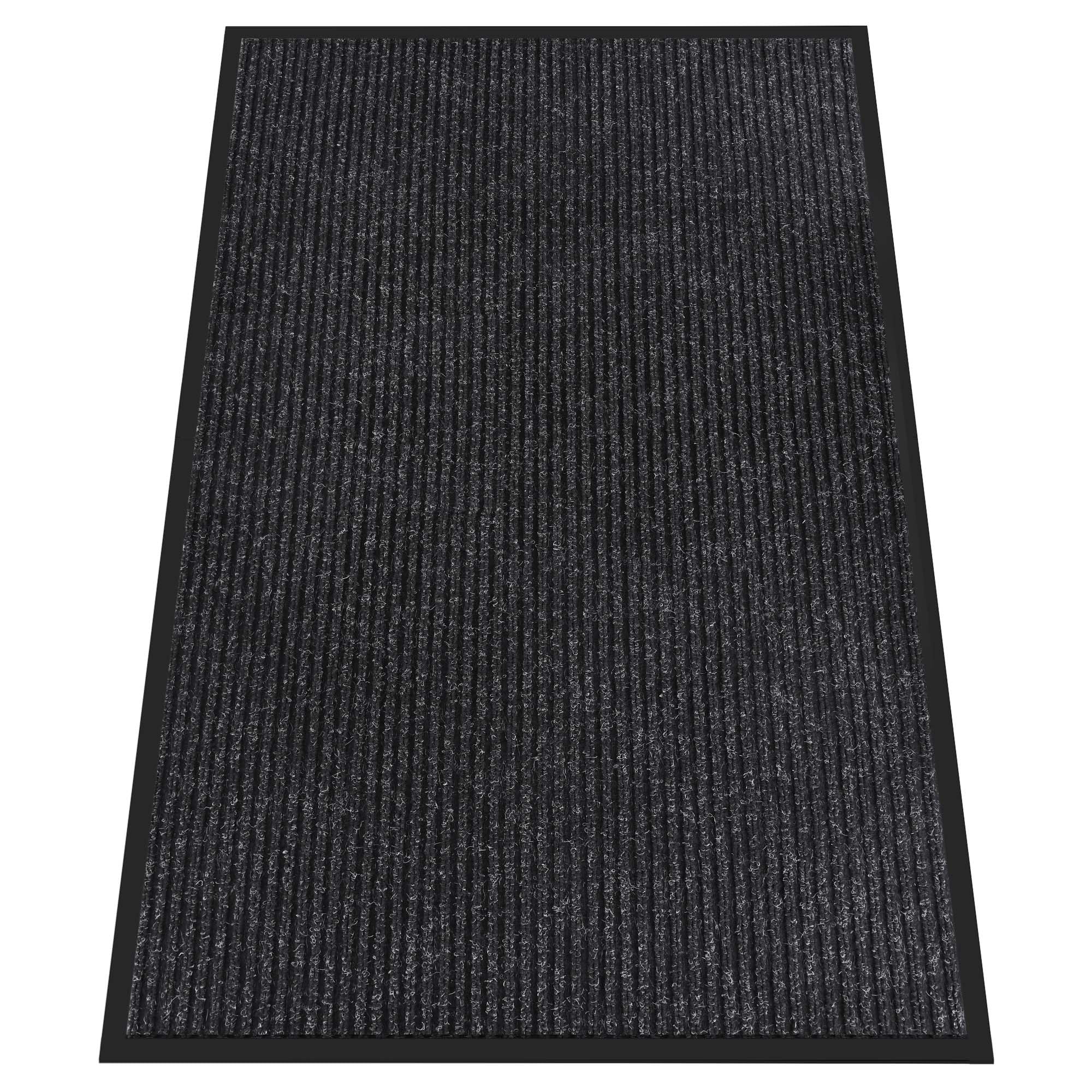 Indoor Outdoor Door Mat, 5' x 3' Doormat for Entryway, Black — Amazon image 7