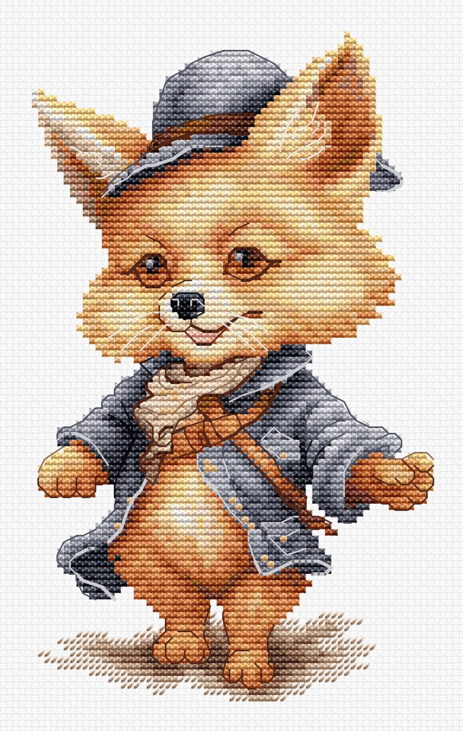 Luca-S Cross Stitch Kit The Hunter, B1413, Counted Cross Stitch Kit for Adults, Needlecraft and Embroidery Kit
