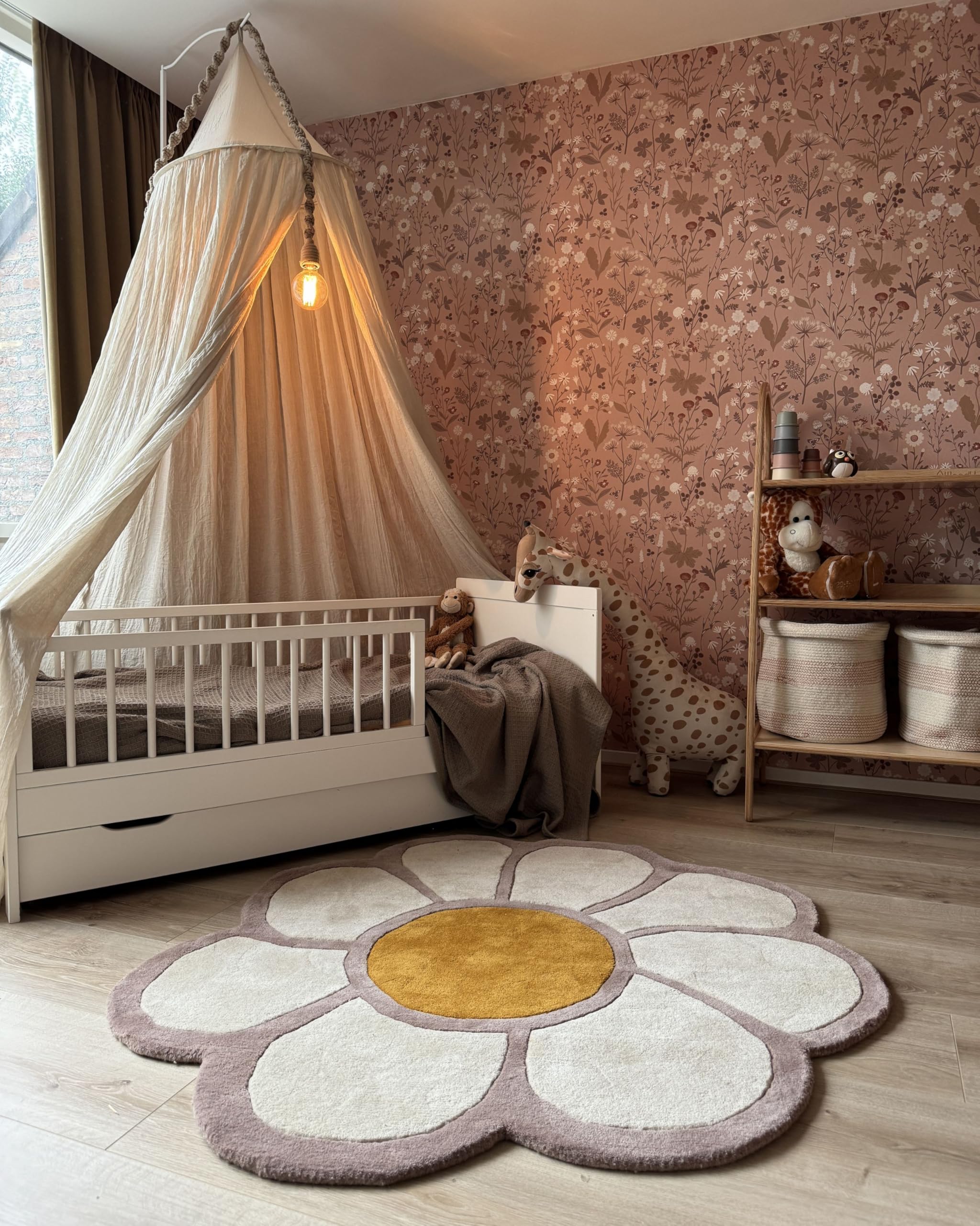 Korb 2er Set Baumwolle hellbeige/rosa geflochten gestreift mit Deckel Boho-Design Silopi