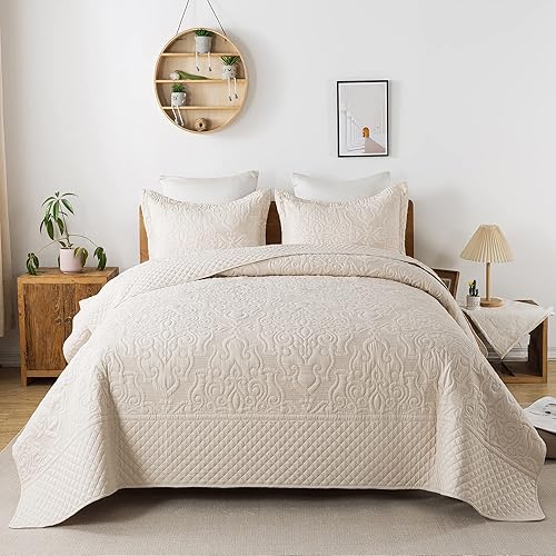 Travan - Juego de edredón de microfibra de 3 piezas de tamaño grande y ligero, ropa de cama con fundas de almohada para todas las estaciones, color